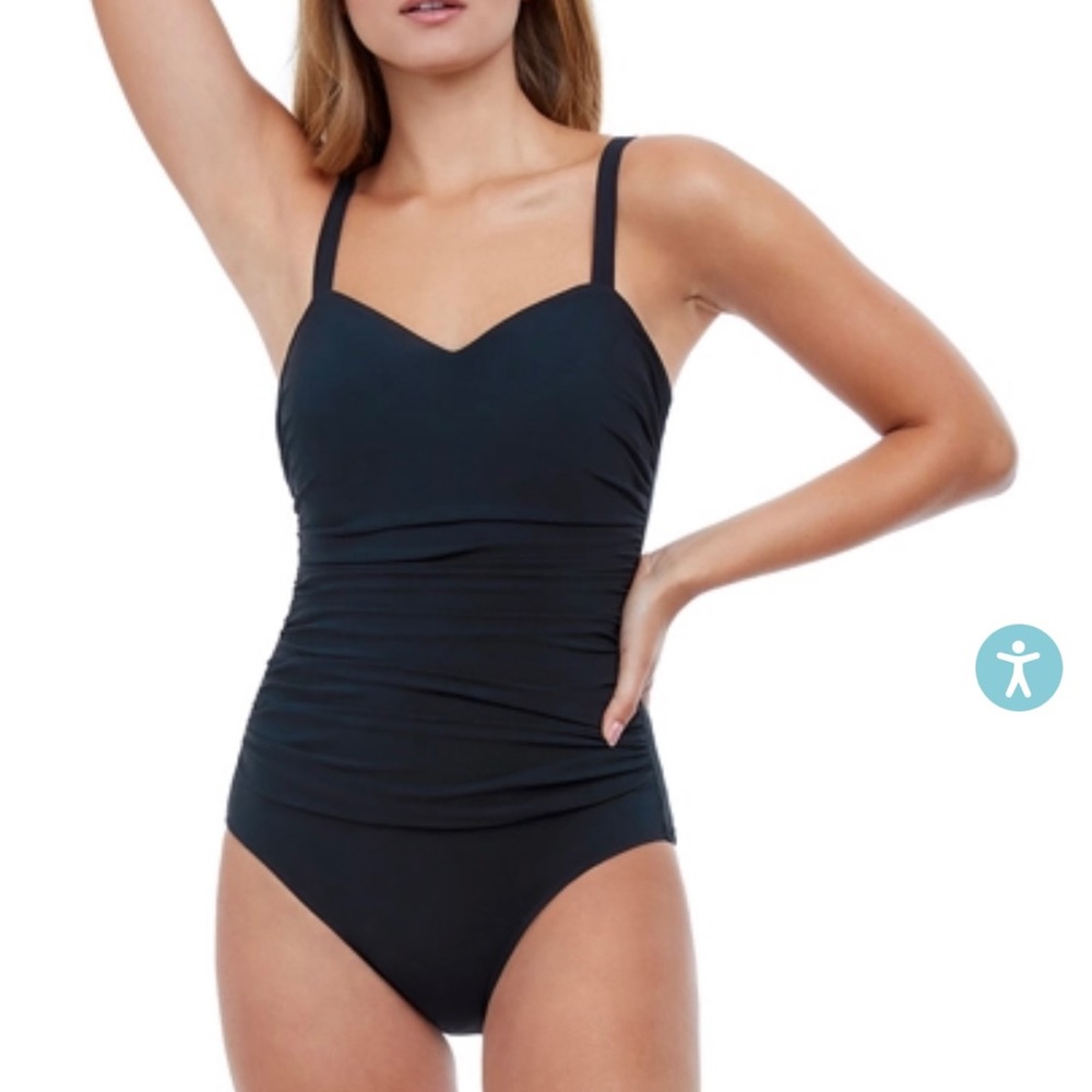 Profile by Gottex Tutti Frutti D Cup Scoop Neck Shirred Underwire One Piece 6